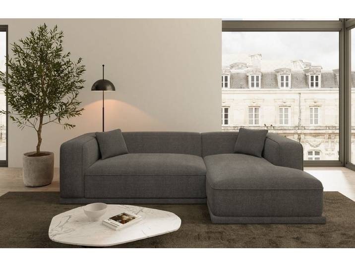 Couch Merida L-Form in Stoff