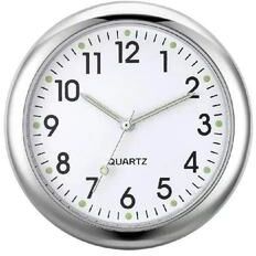 Uplift Picks Mini Car Dashboard Clock With Luminous Quartz Display white