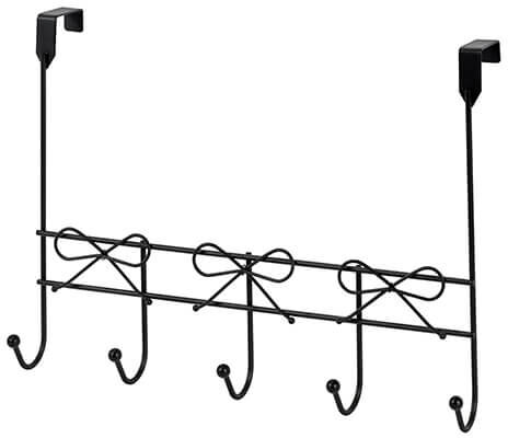 Showerdrape Bows Black Over Door Hooks
