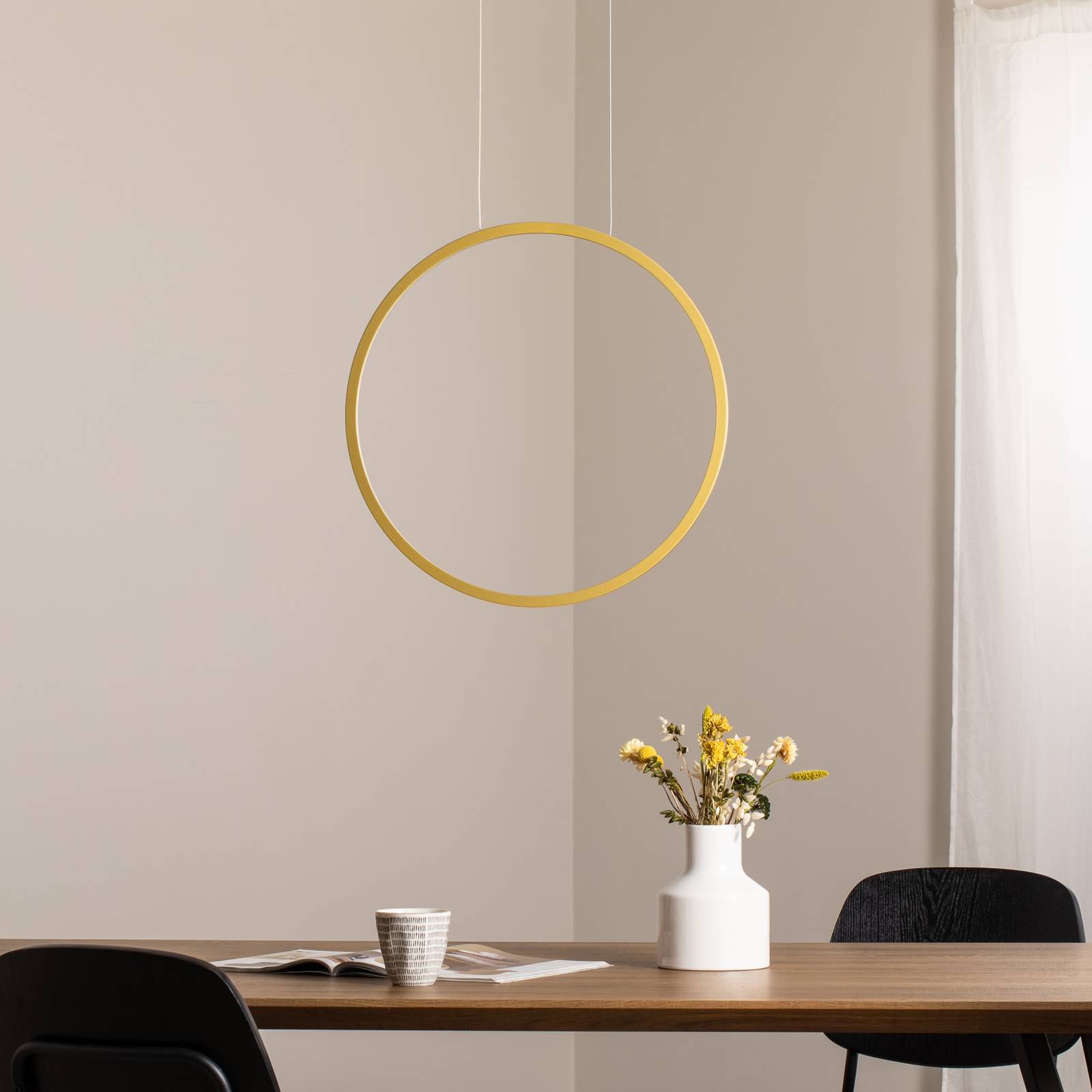 Hängelampe Saturno Milagro Lighting, messing / gold, für Wohn- / Esszimmer, Aluminium, Modern