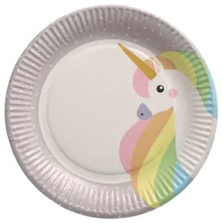 Papstar 10 Teller, Pappe rund Ø 23 cm "Unicorn"