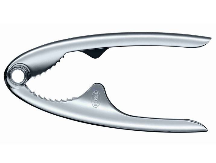 Nussknacker RÖSLE, silber (edelstahlfarben), L:19,5cm, Edelstahl, Nussknacker, Nussknacker, für verschiedene Nussarten, Edelstahl 18/10, spülmaschinengeeignet