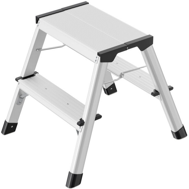 Hailo Escabeau pliant double marche L90 2 x 2 marches (4442701)