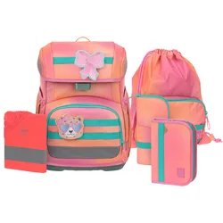 Lässig School Set Light Unique Schulranzenset 5tlg. - Sunset pink Koffer24