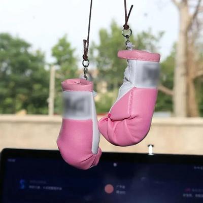 Inspired Finds Christmas Boxing Glove Rearview Mirror Hanging Ornament pink
