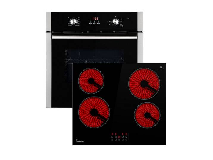 KKT KOLBE Backofen-Set Backofen und Kochfeld SET8805CH5900RL, Herdset / Heißluft / Einbauherd / Einbaubackofen / Dualzone