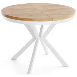 ESSTISCH Cloud runder ausziehbarer, Craft Eiche 90-170/90/76 cm