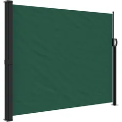 vidaXL Seitenmarkise Ausziehbar Dunkelgrün 160x500 cm