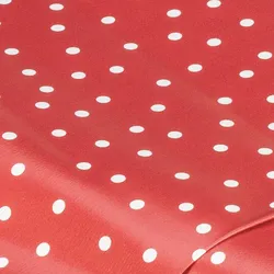 Abwaschbare Tischwäsche/Wachstuch "Tüpfchen", rot/weiß