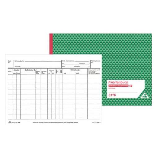 Rnk Verlag Fahrtenbuch, Lkw mit Kraftstoffverbrauch Formularbuch 3116 (3116)