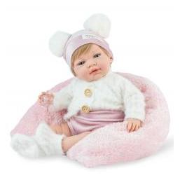 Marina & Pau Spanische Reborn-Babypuppe mit Kissen, 42 cm (70187661)