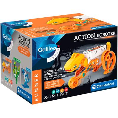 Modellbausatz CLEMENTONI "Galileo Robotics, Action Roboter Runner", orange, Modellbausätze, Kinder, Kunststoff