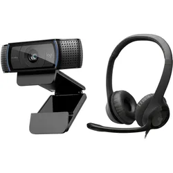 Morele Kamera internetowa Logitech C920 HD Pro (960-001055) + H390 (981-000406), Webcam, Schwarz