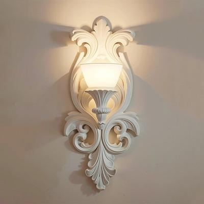 LED-Innenwandleuchte 3-Farben-Lichtquelle Französisch Retro Nordischer Stil Luxus Geschnitzt Dekorativ Für Café Schlafzimmer 110-240V