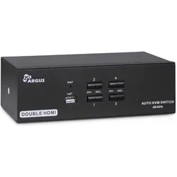 Intertech KVM AS-42HA HDMI HDMI, USB, KVM Switch, Schwarz