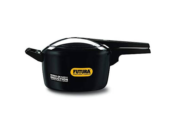 Hawkins Futura 5 Liter Schnellkochtopf, harteloxierter Innendeckel Schnellkochtopf, Induktionsherd, Pfannenkocher, Schwarz (IFP50)