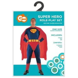 GoDan Superheldenkostüm für Erwachsene, Universalgrösse. (One Size)