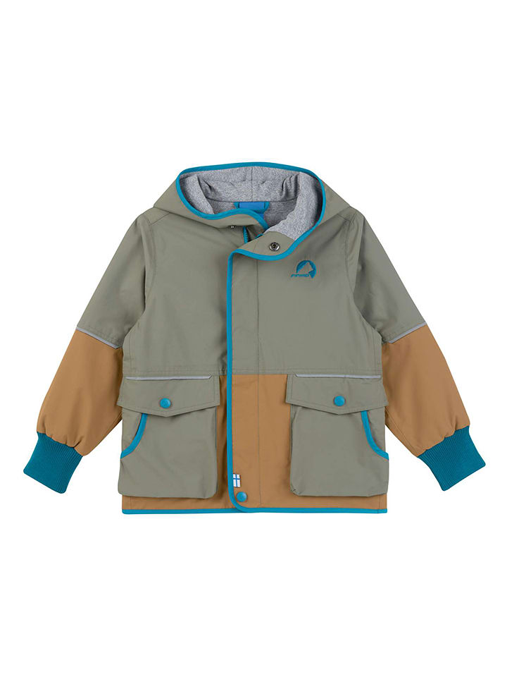 finkid Regenjacke "Kiva Move" in Khaki/ Hellbraun - 120/130
