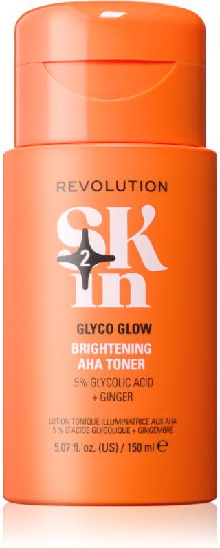 Revolution Skincare Be Bright Glow 5% Glycolic Acid Brightening AHA Toner clarifying toner 150 ml