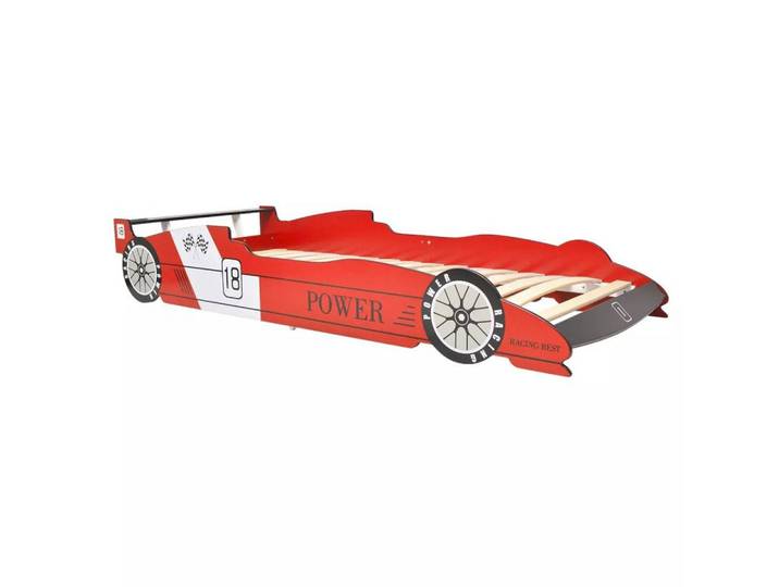 vidaXL Kinderbett NA Kinderbett mit Rennwagen Design 90x200 cm Holz Bettgestell für Kind