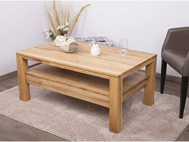 Steiner Shopping Couchtisch Wooden Nature 15 Eiche massiv geölt - Abmessungen: 105 x 65 x 47 cm (B x T x H)