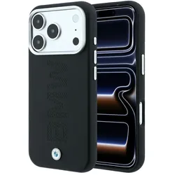 BMW Etui Sign Centered Deboss MagSafe do iPhone 18 Pro Max / 17 Pro Max czarny (Apple iPhone 17 Pro Max, Apple iPhone 18 Pro Max), Smartphone Hülle, Schwarz