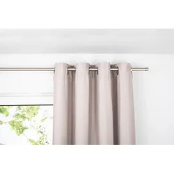 Ondeco Ösenschal Blickdicht Schals Gardinen Öse Ösengadine Vorhänge 1er Set Farbe: Cappuccino, Größe: 135x300 cm