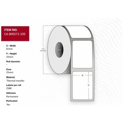 Capture, Etikettenrolle, Label 31 x 25mm, Core 25mm (25 mm)