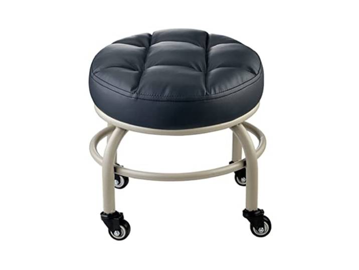 JFGCTYHXY Hocker mit Rollen, mit Lagerrad, tragender Ottomane 670 Pfund, Rollsitz(Black)