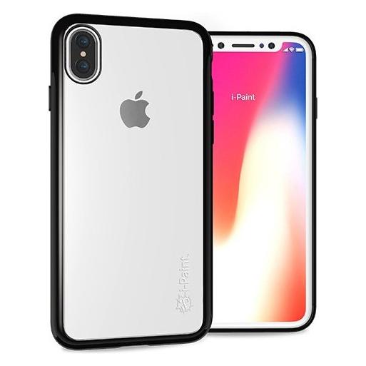 I-Paint Enveloping Transparent Case for iPhone XS/X - Black (Apple iPhone X, Apple iPhone XS) (840301)