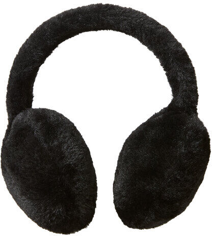 Plüsch-Ohrenwärmer, schwarz