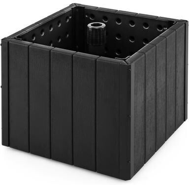 Costway 2-in-1 Outdoor Umbrella Base Planter Patio Umbrella Stand with Flower Box-Black