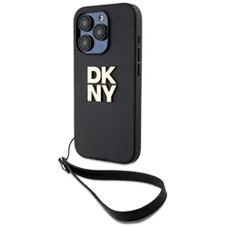 DKNY Wrist Strap Stock Logo - Hülle für iPhone 15 Pro (schwarz)