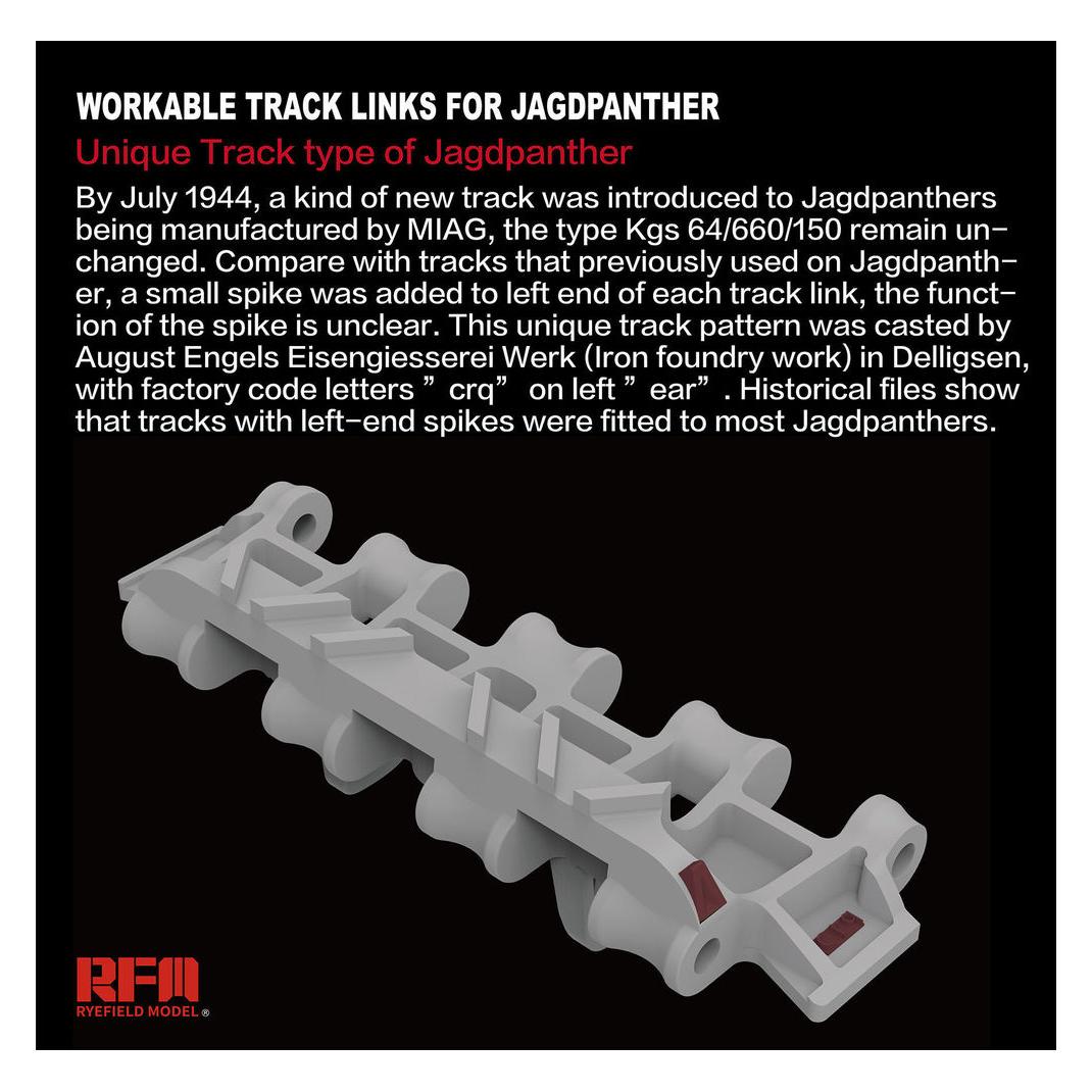 Rye Field Model Workable Track Links for Jagdpanther (RM-5024)