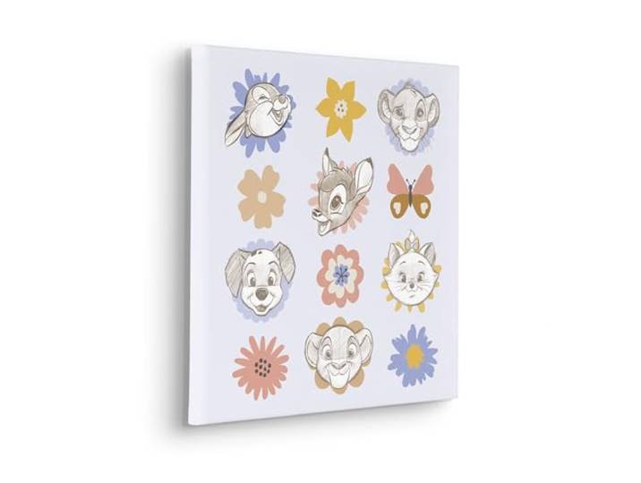 Komar Keilrahmenbild - Disney Classics Flowerheads - Größe: 40 x 40 cm - Kinderzimmer, Wanddekoration