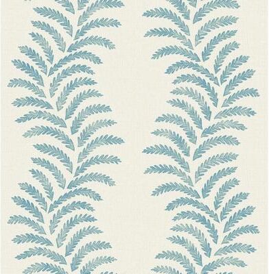 Society Social x WallPops Lady Fern Turquoise Peel and Stick Wallpaper