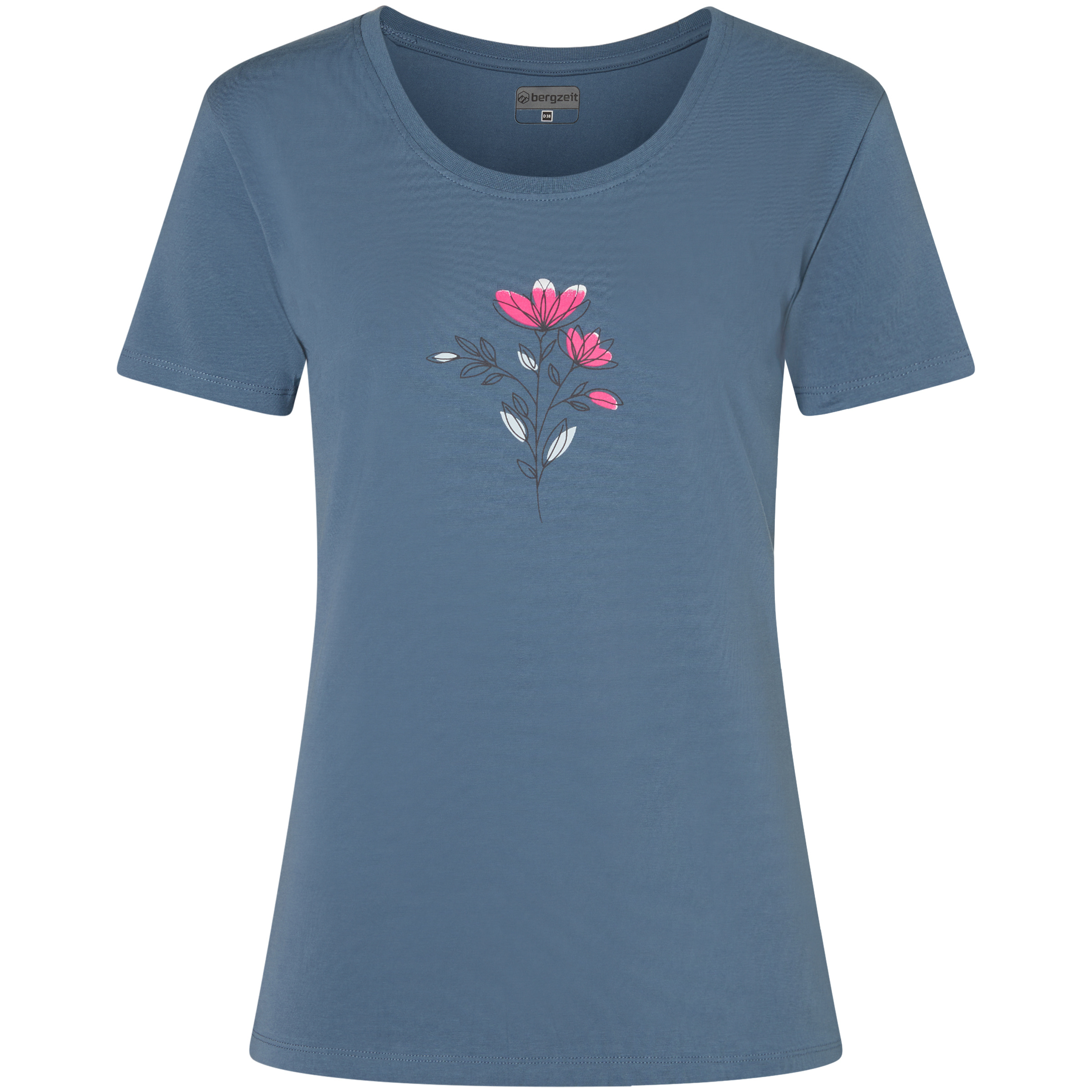 Bergzeit Basics Bergzeit Damen T-Shirts blau Größe XXS Trekking Hautfreundlich