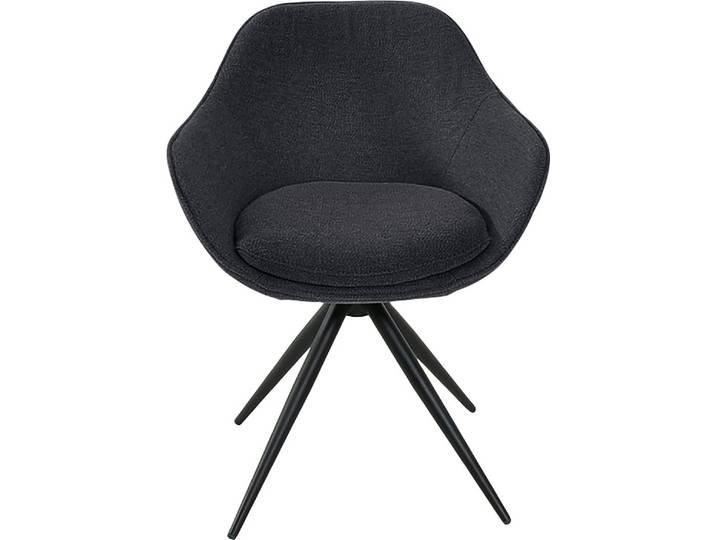 Drehstuhl, Flachgewebe, Blau, 60×83×57 cm, Drehfunktion, Modern, K+W-Polstermöbel