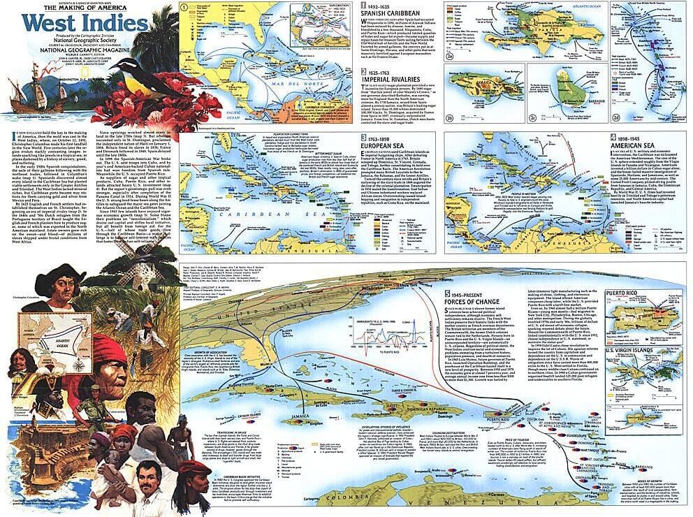 National Geographic Historic POD 1987 Making of America, thème des Antilles