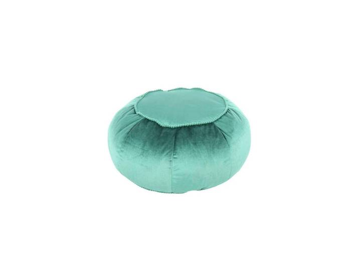 Pouf Taj Mahal DxH:: 65x35 cm Samt Grün mit Reißverschluss