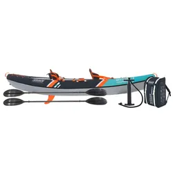 Coleman aufblasbares Kajak Kit Sevylor Colorado 2 Personen inkl.  2 Paddel / Rucksack / Finne / Handpumpe / Aufbewahrungstasche