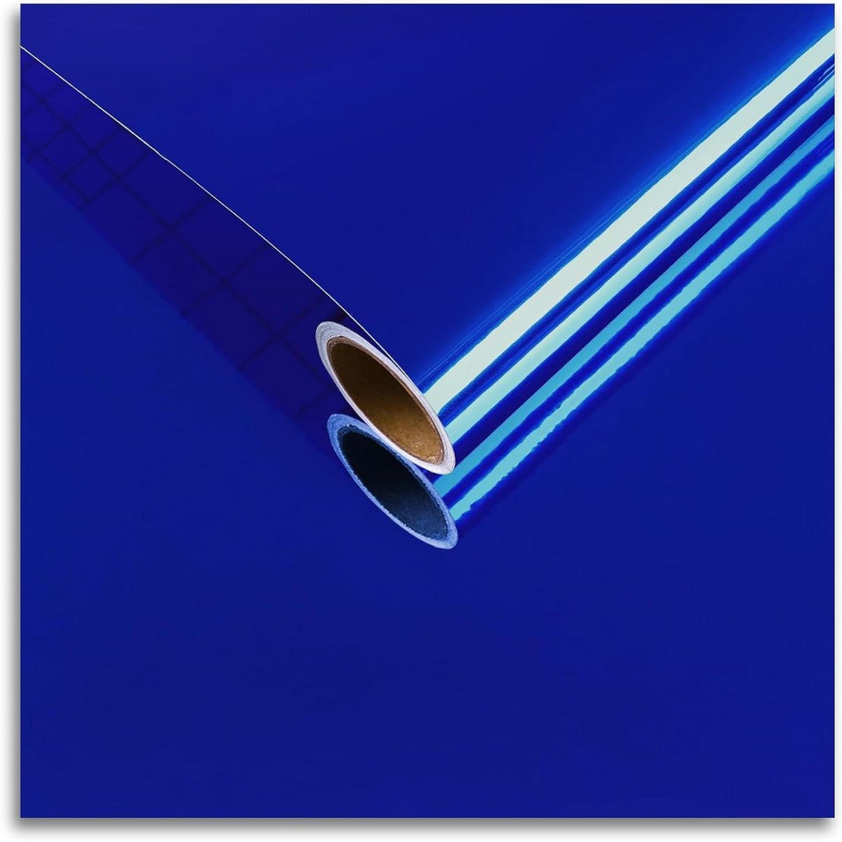 Zelfklevende blauwe spiegelfolie voor ramen en meubels decoreren - 30 x 200 cm