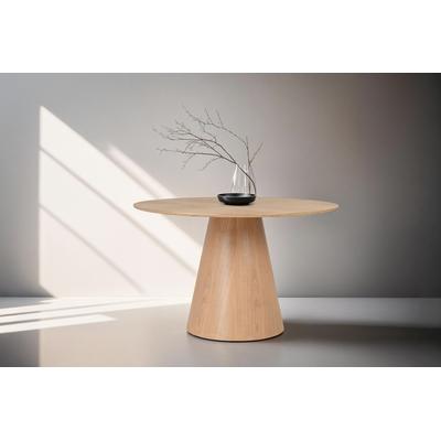 Esstisch BYLIVING "Rond", braun (eiche furnier natur), Tische, Esstisch, mit Echtholz-Furnier Eiche natur,rund, Durchmesser 120 cm