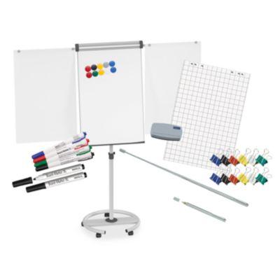Flipchart MAULsolid, inkl. 50-tlg. Zubehör-Set, mobil, magnethaftend, höhenverstellbar, Tafel B 660 x H 970 mm
