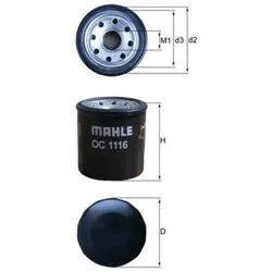 Ölfilter MAHLE OC 1116 für Indian Harley-Davidson Chief Roadmaster Street