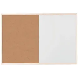 Bi-Office Budget Nicht-Magnetische Kombitafel mit Holzrahmen 80x60cm