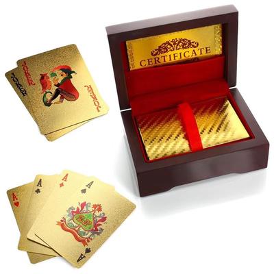 Inspired Finds Luxury 24K Gold Plated Foil Playing Cards Poker Deck With Red Box Gift Set Luxury 24K Gold Plated Foil Playing Cards Poker Deck With Red Box Gift Set