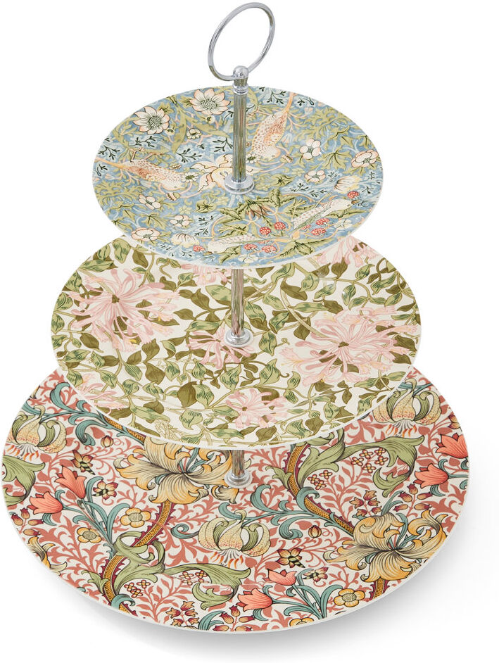 The Original Morris & Co. - 3 Tier Cake Stand Pink;Green;Blue 33.2cm H X 27cm W