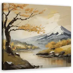 WANDBILD berge landschaft natur fluss