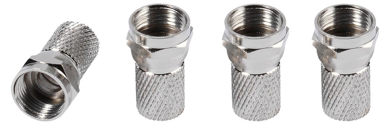 Vivanco 4 Coaxiale adapter type F stekker-aansluiting